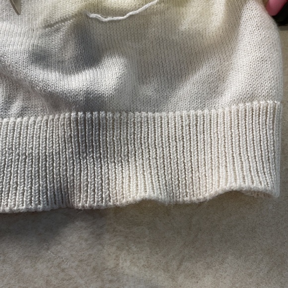 BCBGMaxAzria white ruffle front cardigan Sz S BCBG Max Azria exaggerated ruffle - Picture 8 of 11